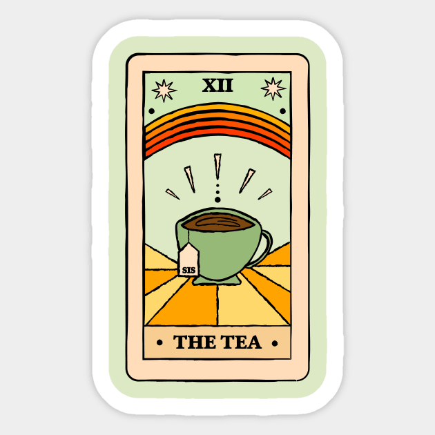 The Tea Tarot Card Sticker by paytontaylor17